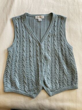Vintage Knitted Blue Vest